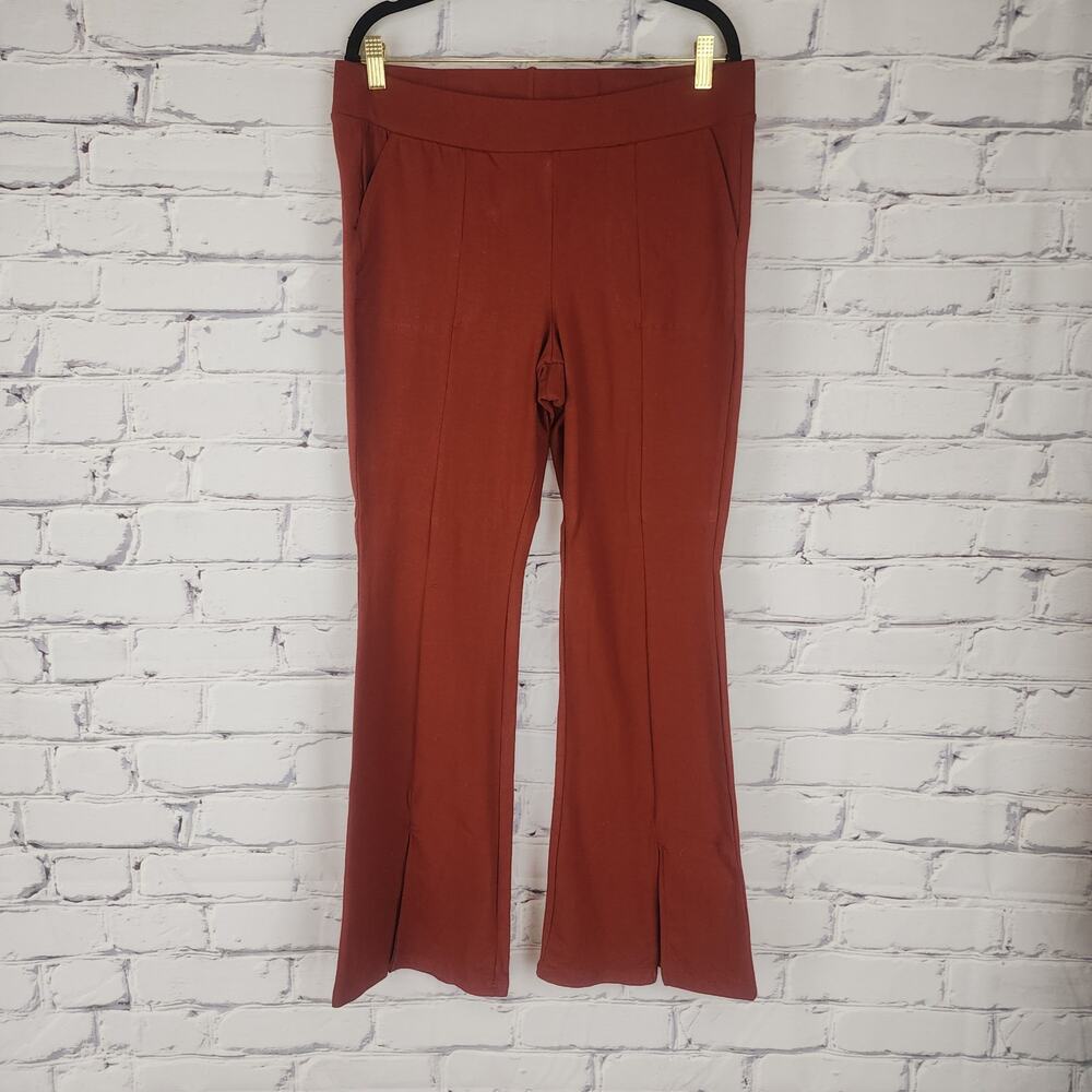 Torrid High Waisted Flared pant/leggings Rust Womens 2x plus Hippie Boho comfort